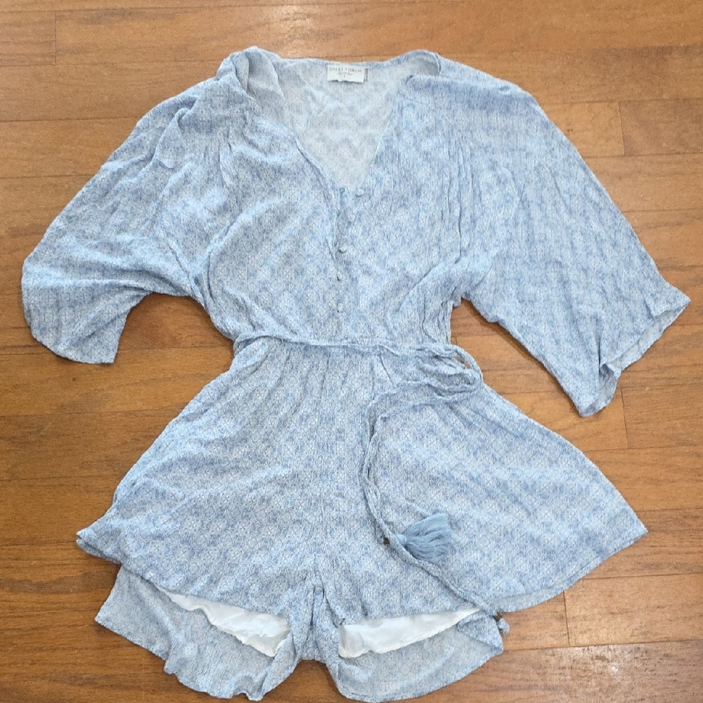 Dress Forum Blue Textured‎ Romper